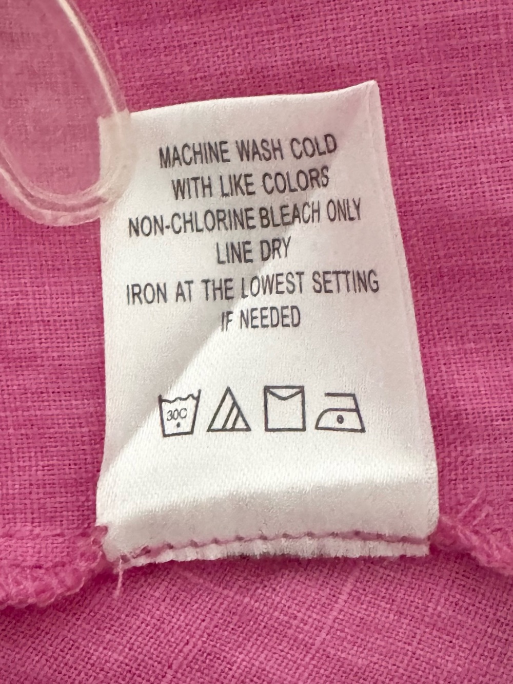 NWOT Tyler Boe Size Large Dora Linen Tunic in Cheeky Pink - Picture 9 of 11